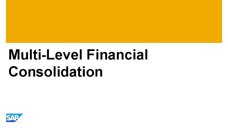 Multi-Level Financial Consolidation 