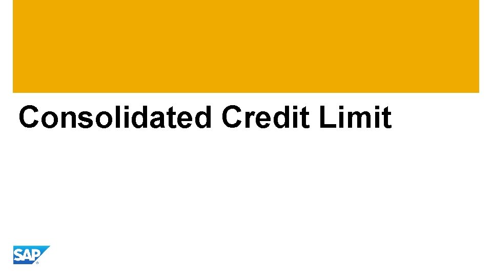Consolidated Credit Limit 