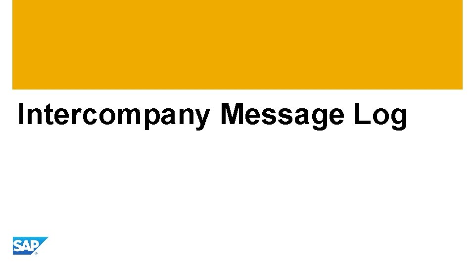 Intercompany Message Log 