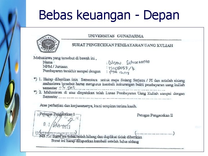 Bebas keuangan - Depan 