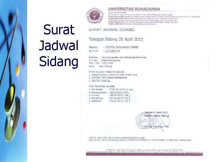 Surat Jadwal Sidang 