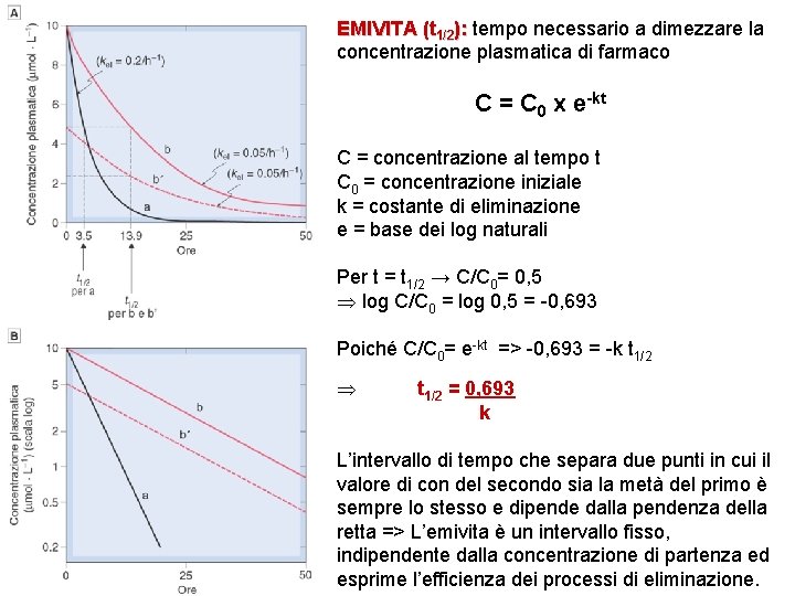 EMIVITA (t 1/2): tempo necessario a dimezzare la concentrazione plasmatica di farmaco C =
