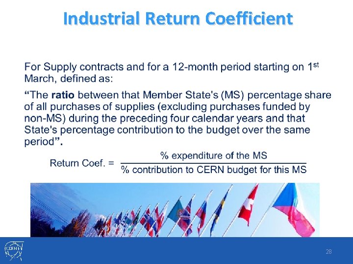Industrial Return Coefficient 28 