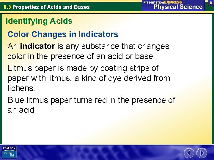 8 3 Properties of Acids and Bases One