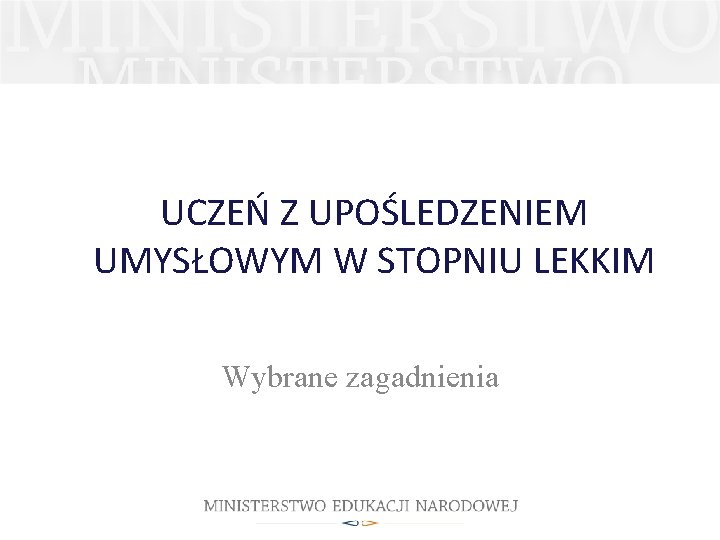 MODEL PRACY Z UCZNIEM ZE SPECJALNYMI POTRZEBAMI EDUKACYJNYMI