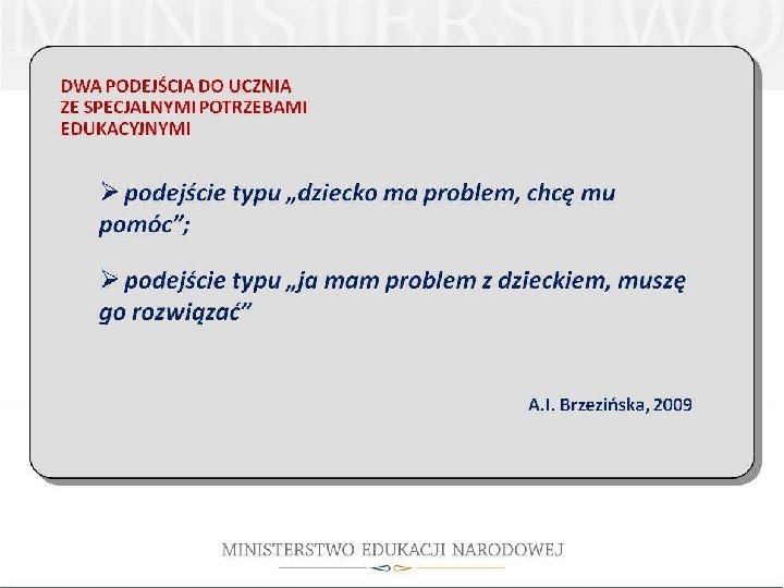 MODEL PRACY Z UCZNIEM ZE SPECJALNYMI POTRZEBAMI EDUKACYJNYMI