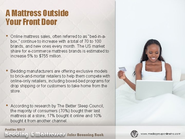A Mattress Outside Your Front Door • Online mattress sales, often referred to as