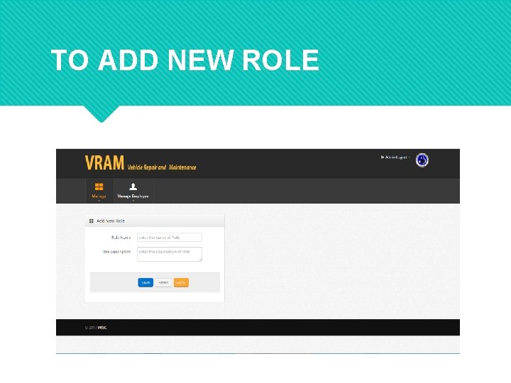 TO ADD NEW ROLE 