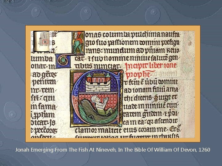 Jonah Emerging From The Fish At Nineveh, In The Bible Of William Of Devon,