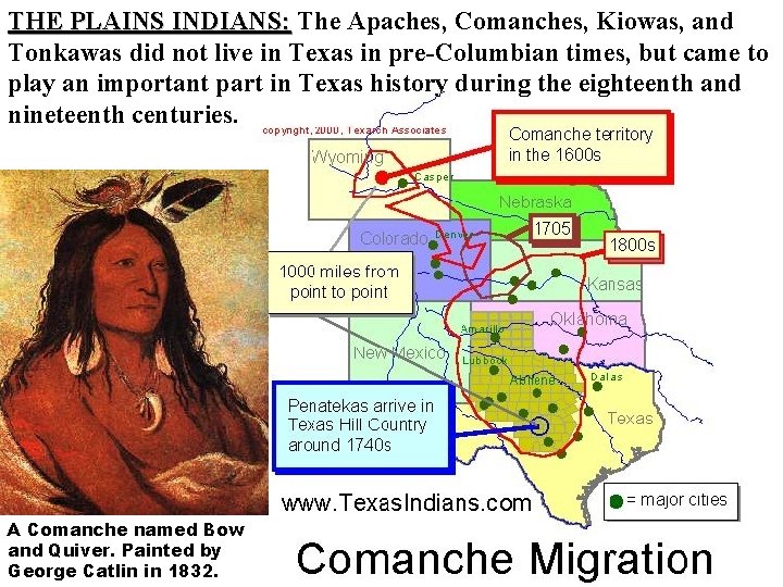 THE PLAINS INDIANS: The Apaches, Comanches, Kiowas, and Tonkawas did not live in Texas
