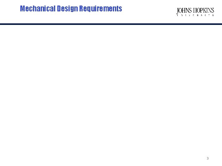 Mechanical Design Requirements 3 