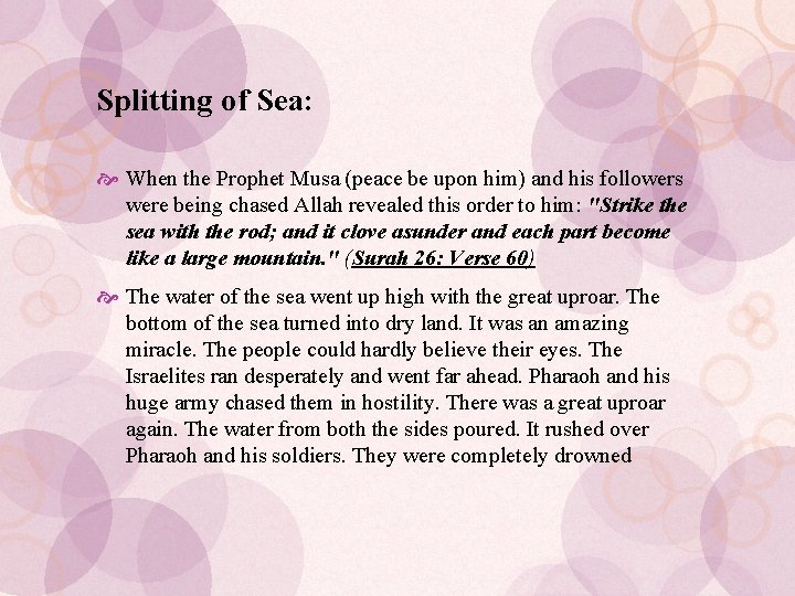 Splitting of Sea: When the Prophet Musa (peace be upon him) and his followers