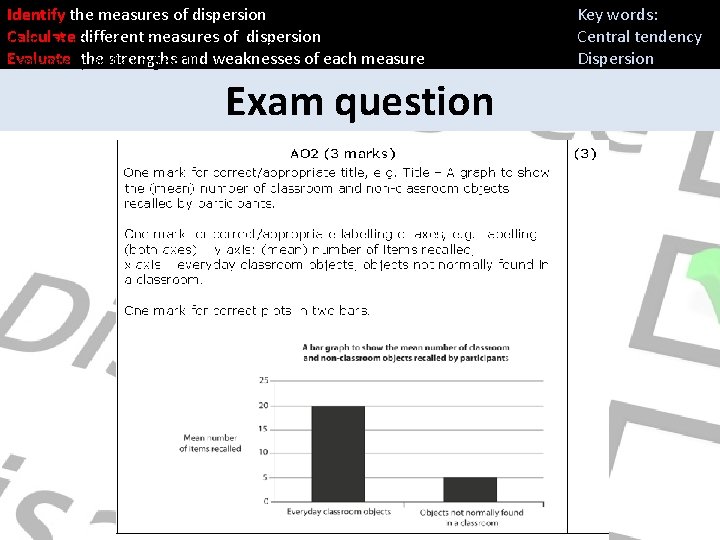 Identify the measures of dispersion Q 1 Q 2 Q 3 Calculate different measures