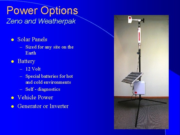 Power Options Zeno and Weatherpak l Solar Panels – Sized for any site on