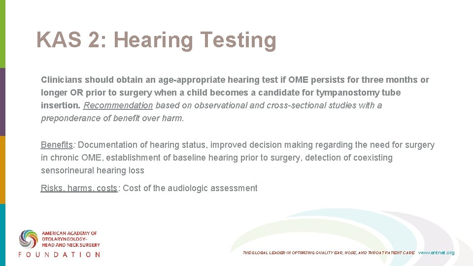 AAOHNSF Clinical Practice Guideline Tympanostomy Tubes Published July