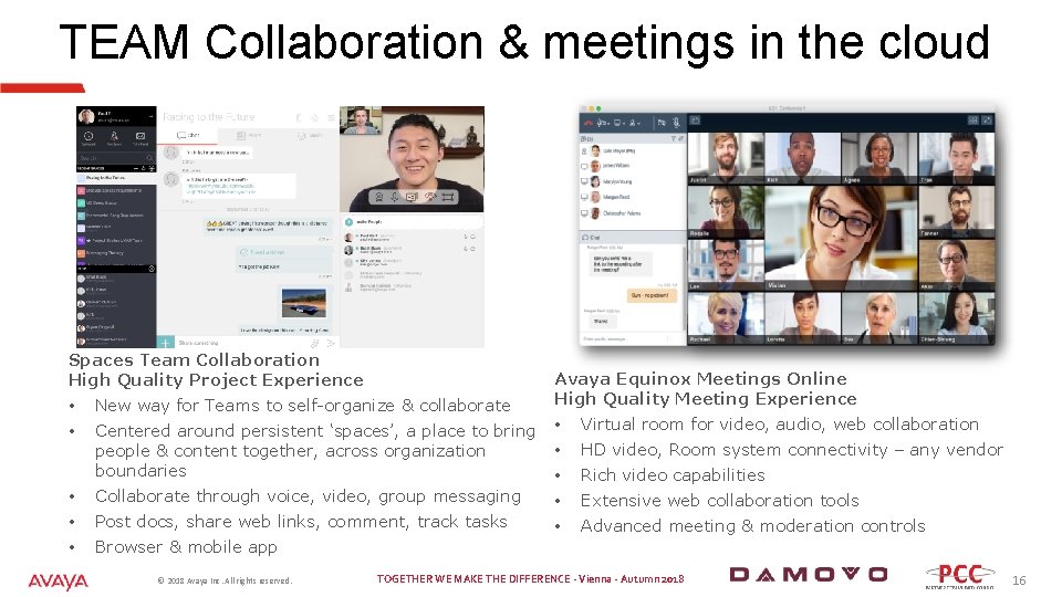 TEAM Collaboration & meetings in the cloud Spaces Team Collaboration High Quality Project Experience