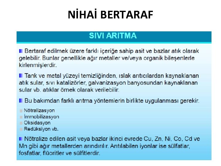 NİHAİ BERTARAF 