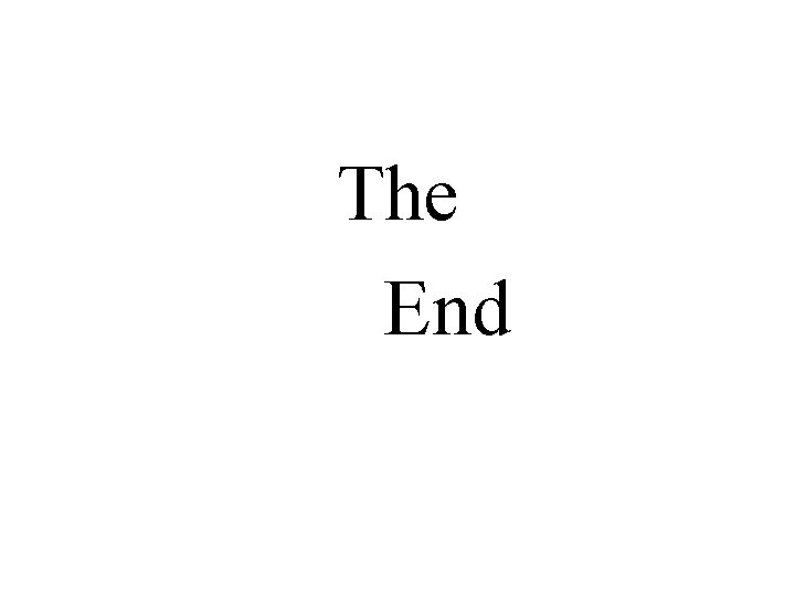 The End 