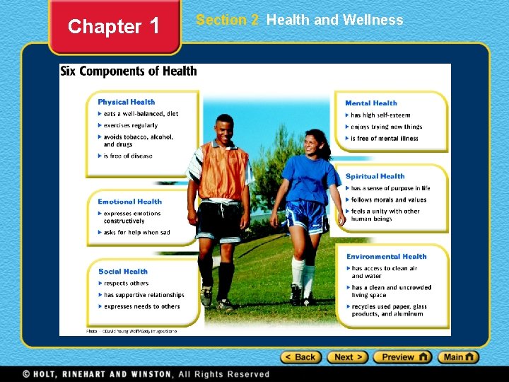 Chapter 1 Section 2 Health and Wellness 