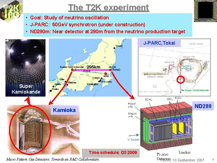The T 2 K experiment • Goal: Study of neutrino oscillation • J-PARC: 50