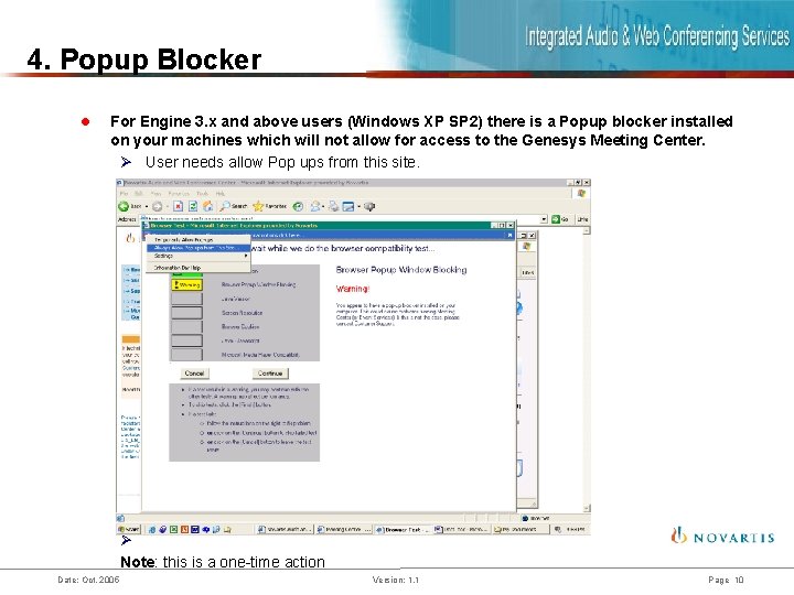 4. Popup Blocker l For Engine 3. x and above users (Windows XP SP