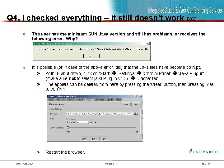 Q 4. I checked everything – it still doesn’t work (2/2) The user has