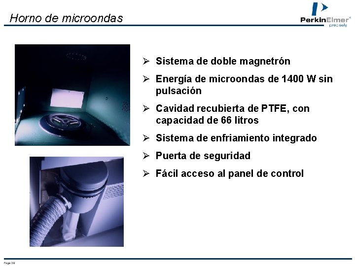 Horno de microondas Ø Sistema de doble magnetrón Ø Energía de microondas de 1400