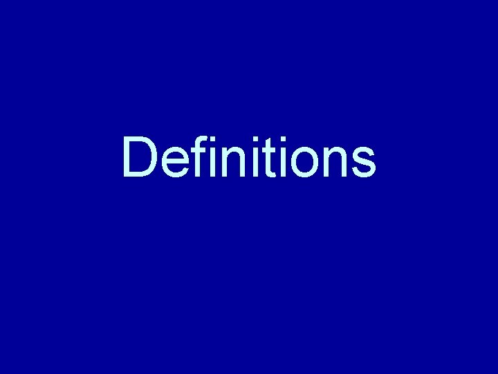 Definitions 