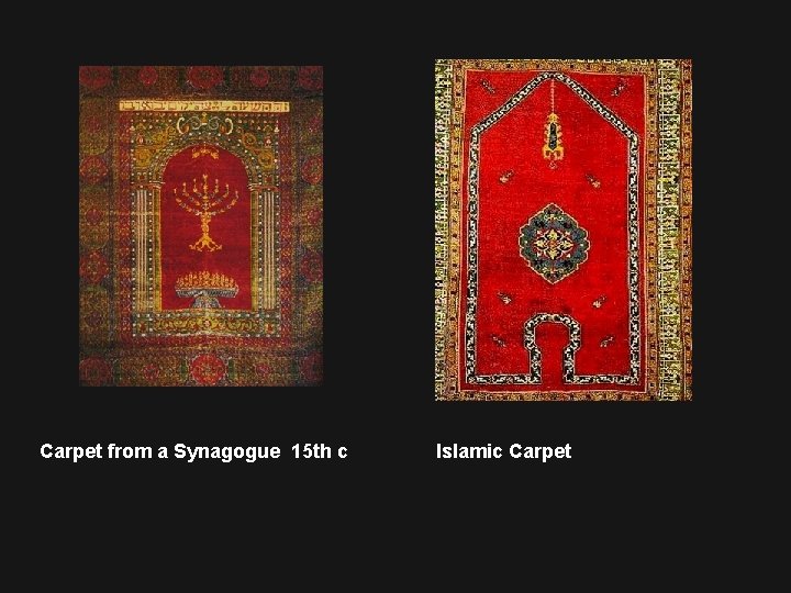 Carpet from a Synagogue 15 th c Islamic Carpet 