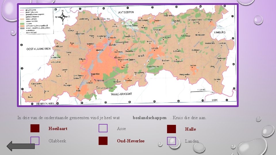 In drie van de onderstaande gemeenten vind je heel wat boslandschappen. Kruis die drie