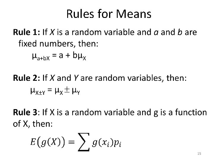 Rules for Means • 15 