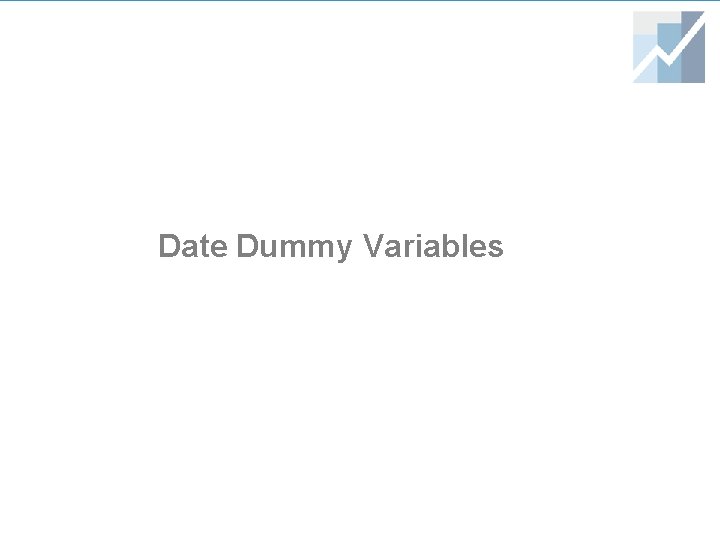 Date Dummy Variables Date Dummy Variables