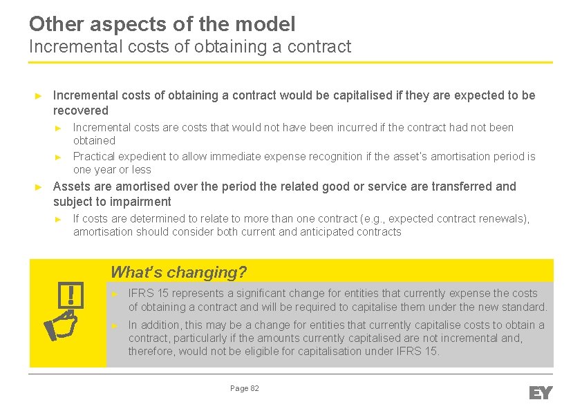 Other aspects of the model Incremental costs of obtaining a contract ► Incremental costs