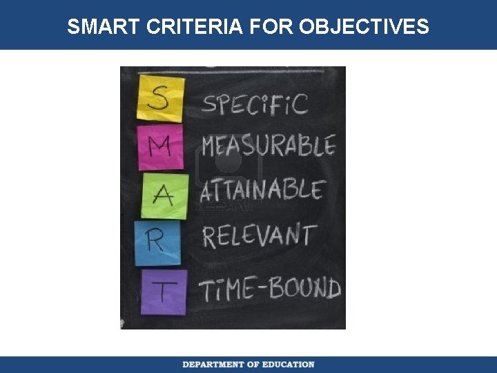 SMART CRITERIA FOR OBJECTIVES 
