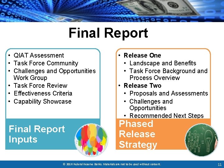 Final Report • QIAT Assessment • Task Force Community • Challenges and Opportunities Work