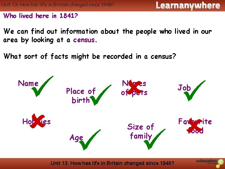 History Unit 13: How has life in Britain changed since 1948? Who lived here