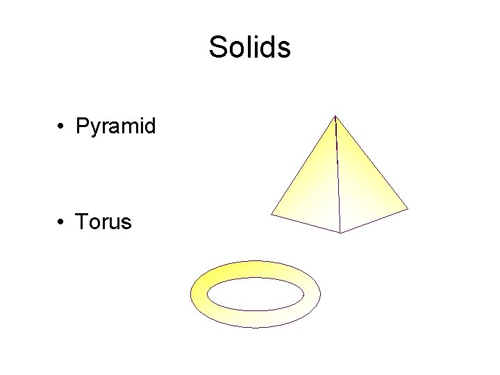 Solids • Pyramid • Torus 