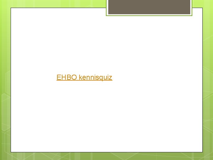 EHBO kennisquiz 