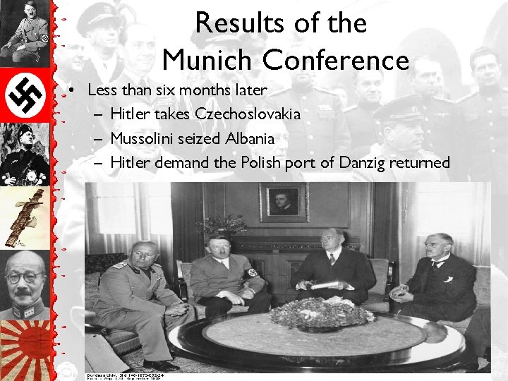 Results of the Munich Conference • Less than six months later – Hitler takes