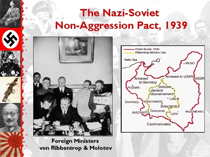 The Nazi-Soviet Non-Aggression Pact, 1939 Foreign Ministers von Ribbentrop & Molotov 
