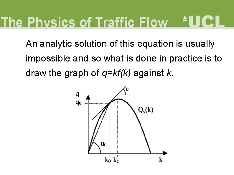 An analytic solution of this equation is usually impossible and so what is done