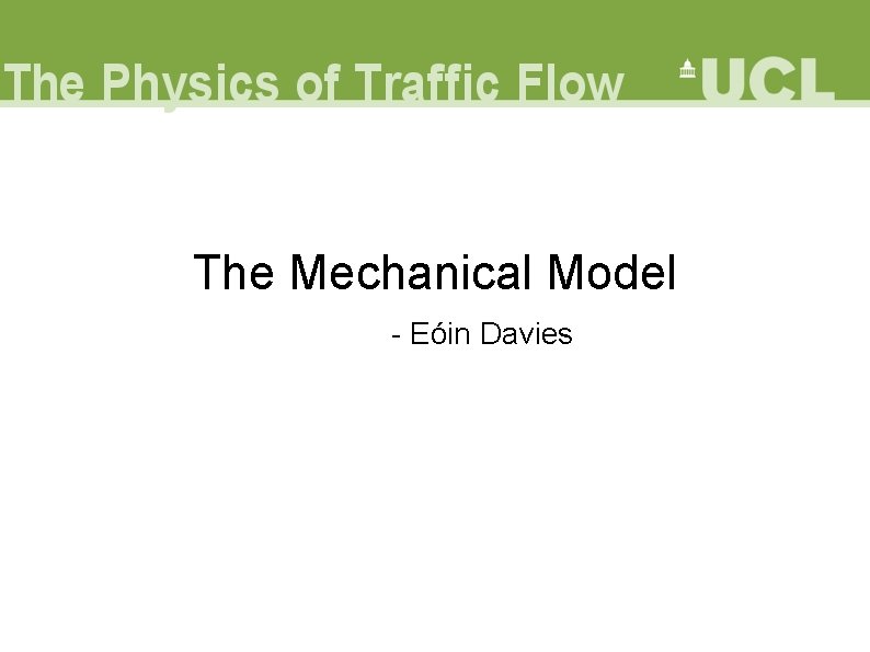 The Mechanical Model - Eóin Davies 