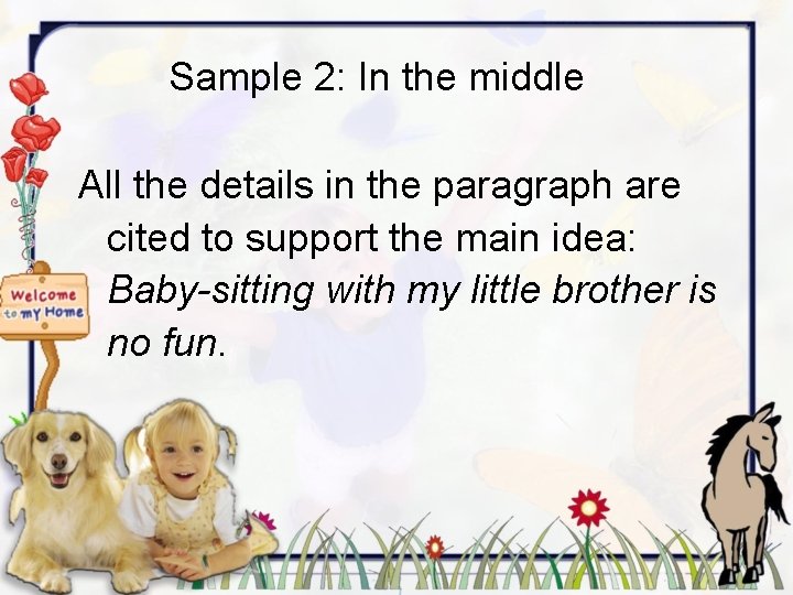 Sample 2: In the middle All the details in the paragraph are cited to