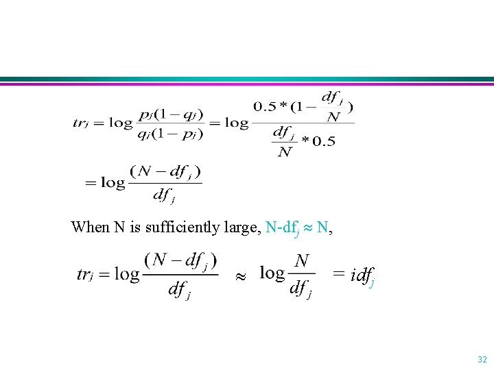 When N is sufficiently large, N-dfj N, = idfj 32 