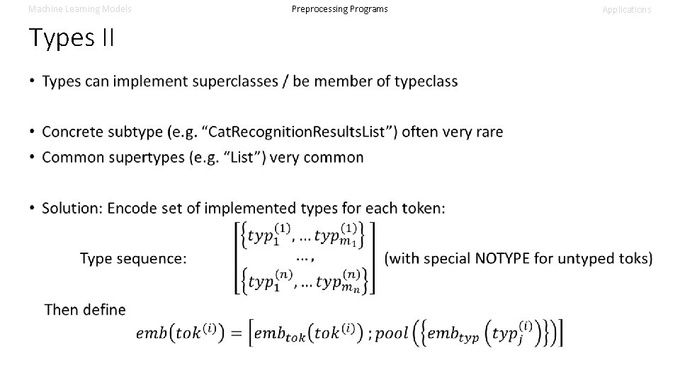 Machine Learning Models Types II Preprocessing Programs Applications 