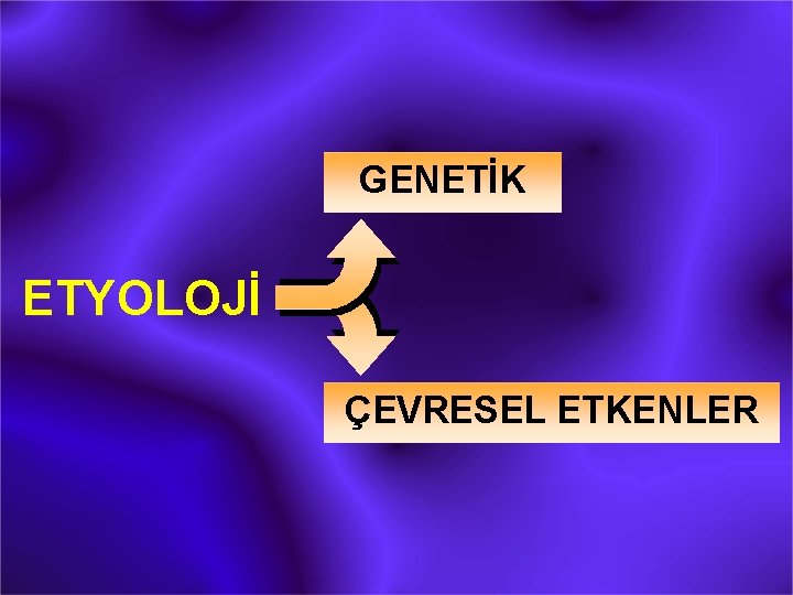 GENETİK ETYOLOJİ ÇEVRESEL ETKENLER 