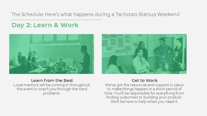 The Schedule: Here’s what happens during a Techstars Startup Weekend Day 2: Learn &