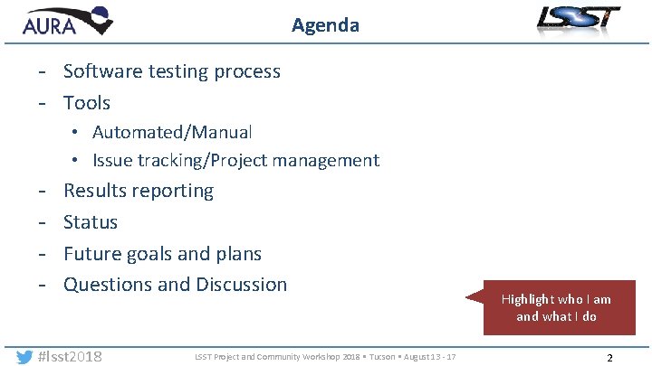 Agenda - Software testing process - Tools • Automated/Manual • Issue tracking/Project management -