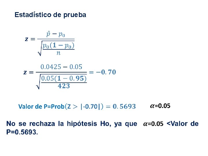 Estadístico de prueba 