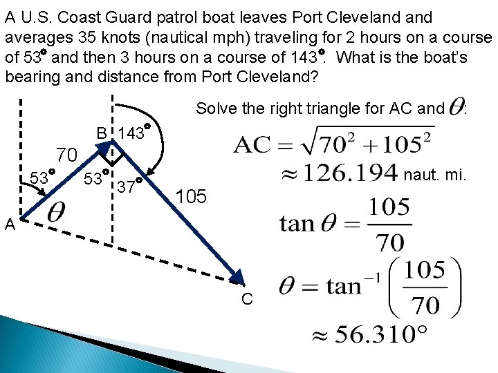 A U. S. Coast Guard patrol boat leaves Port Cleveland averages 35 knots (nautical